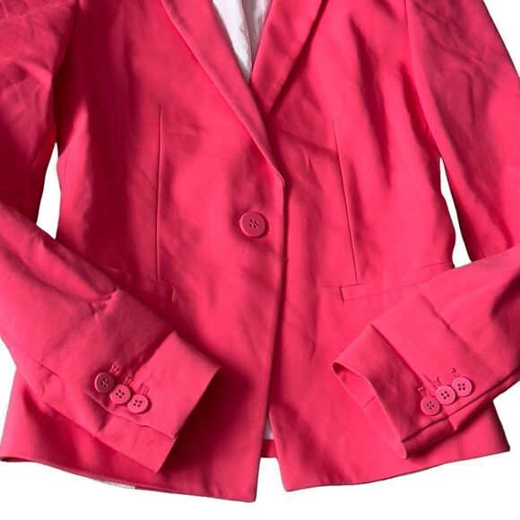 Zara Bright Pink One Button Blazer XSMALL - Picture 7 of 16